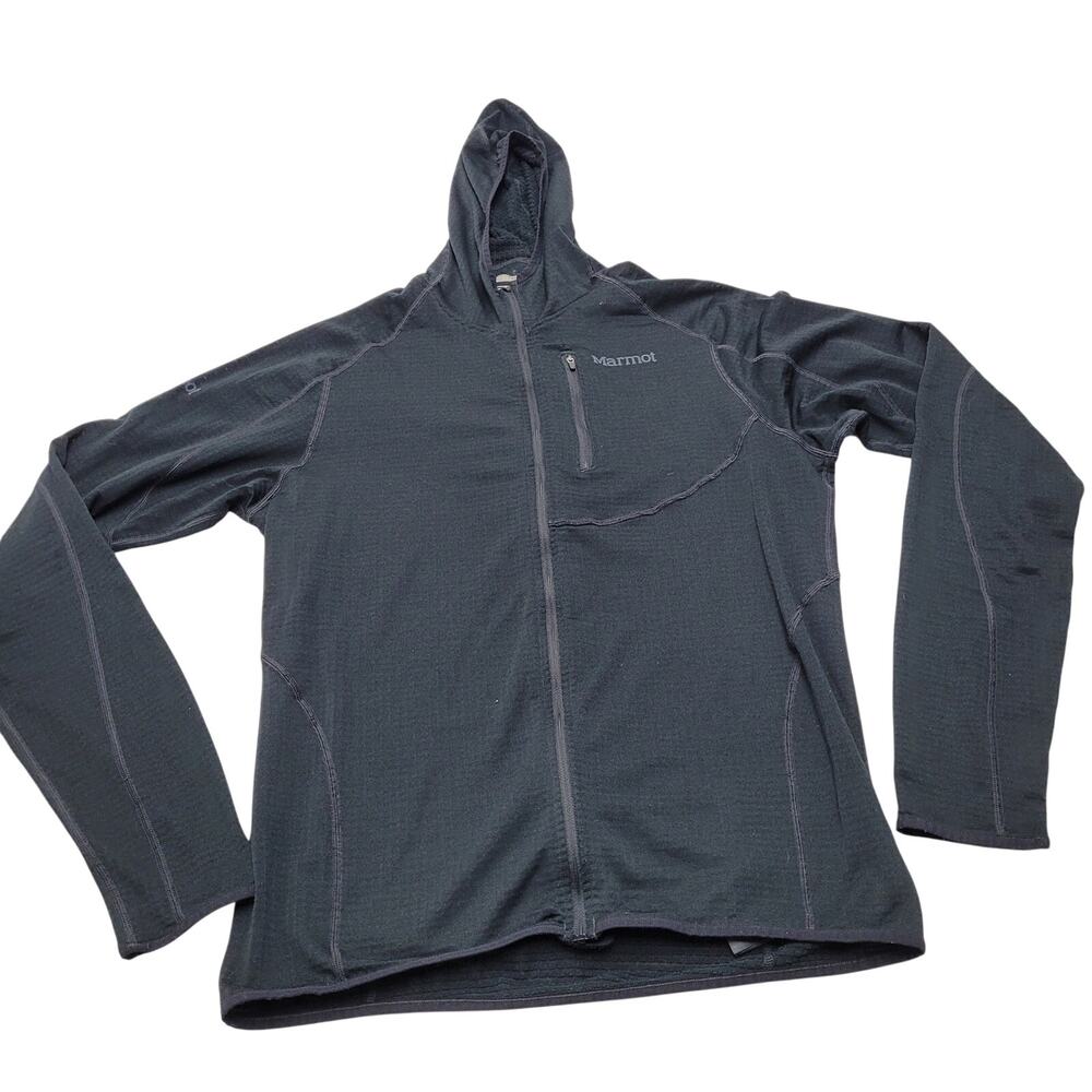 Marmot grid fleece base layer jacket full zip black utility gorpcore winter XL